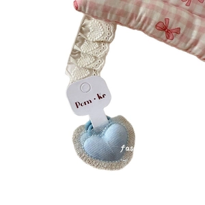 Élastique à cheveux à carreaux roses avec nœud rouge et bordure en dentelle fille