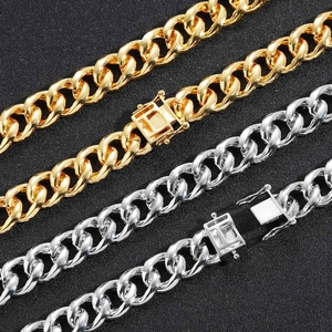 Catene cubane da 13mm in oro e argento con zirconi micro-pave per stile hip hop