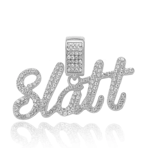 Collier pendentif Slatt style hip hop serti de diamants brillants pour bijoux tendance homme
