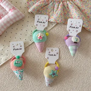 Set van vier schattige haarelastiekjes in macaronkleuren voor kinderen en meisjes