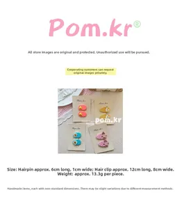 Dettagli di fermagli per capelli con fiori ricamati in vari colori e misura di 6 cm