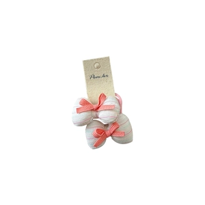 Élastiques à cheveux nœuds rayés pour enfants avec jolis rubans roses centraux