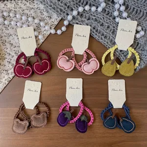 Lot de 12 élastiques à cheveux faits main avec motifs de fruits et ours mignons
