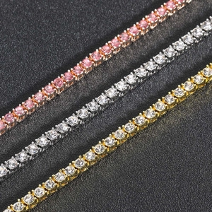 Three-piece tennis necklace set in silver, gold, and rose gold with sparkling crystals