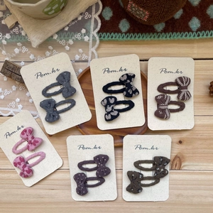 Lot de barrettes à nœuds pour filles avec motifs floraux et imprimés variés mignons