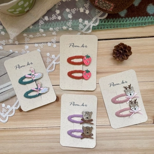 Barrettes à cheveux mignonnes cygne et animaux pour filles en feutre fait main et paillettes