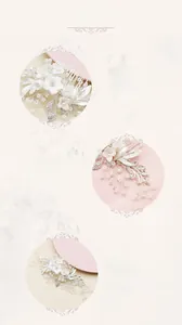 Detail display of handmade bridal hair comb with ceramic flowers and pearls