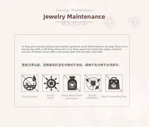 Detailed jewelry maintenance guide with icons for cleaning and storing bridal hair accessories