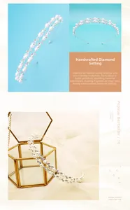 Détail d'un serre-tête de mariée en feuilles d'argent avec perles et strass brillants