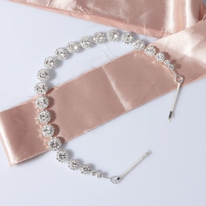 Vintage Palace Style Rhinestone Sunflower Headband Bridal Wedding Party Hair Accessories Silver Tone Fashion Jewelry For Women