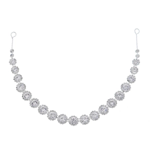 Serre-tête vintage en strass argenté avec fleurs de soleil pour mariage et fête