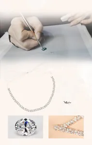 Détail de la ceinture de mariée en strass fleuris avec ruban en satin blanc à nouer