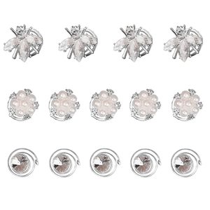 Épingles à Cheveux Spirale en Alliage de Luxe avec Strass Künstliche Perle Fleur Abeille pour Femme Accessoires Cheveux Mariage