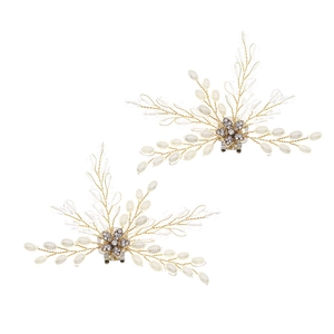 Eleganti clip per scarpe da sposa con perle di lusso e strass scintillanti per matrimoni