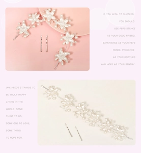 Détail d'accessoires de mariage avec fleurs en cristal et perles pour la coiffure