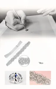 Vue détaillée de la ceinture de mariée faite main avec strass et perles délicates