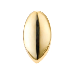 Capuchon de dent de vampire simple en or 18K avec finition polie pour style de mode hip hop