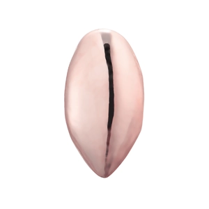 Grillz canine de vampire en or rose 18K poli avec une finition miroir lisse