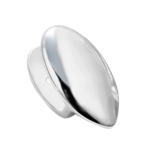 Capuchon de dent unique grillz vampire en argent poli avec une finition miroir brillante