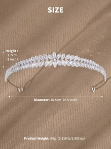 Details zur Braut-Haarreif Größe mit 2,7 cm Höhe und 16,5 cm Durchmesser Messungen