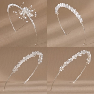Cerchietto Per Capelli Fatto a Mano Con Fiori Di Künstliche Perle E Cristallo Elegante Cerchietto Da Sposa Coreano Dolce Copricapo Da Festa Per Donna Accessori