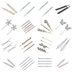 Elegant Rhinestone Zircon Hair Clip For Women Sweet INS Style Alloy Bobby Pins Floral Butterfly Side Bangs Hair Accessory