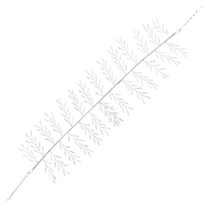 Exquisite bridal hair vine with silver branch design and sparkling crystal tassels