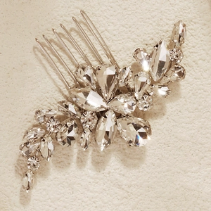 Funkelnder Kristall Braut-Haarkamm mit Strasssteinen in Silber für elegante Hochzeiten