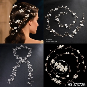 Eleganter Handgefertigter Braut Haarranke Künstliche Perle Kristall Blume Haarband Hochzeit Haarschmuck Für Damen Romantischer Kopfschmuck