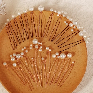 Ensemble d'épingles à cheveux de mariée faites à la main avec perles pour coiffures de mariage