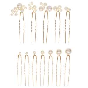 Élégant ensemble de 12 épingles à cheveux perlées pour mariée et accessoires de coiffure