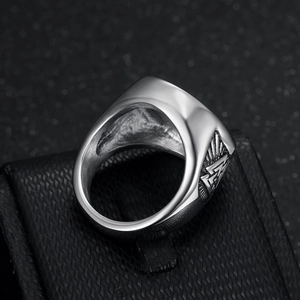 Bague Valknut pour homme en acier inoxydable avec symboles nordiques et nœuds celtiques
