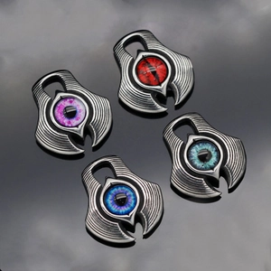 Vintage Punk Edelstahl Böser Blick Anhänger Halskette Gothic Dämonen Auge Schmuck Für Herren Damen Party Geschenk