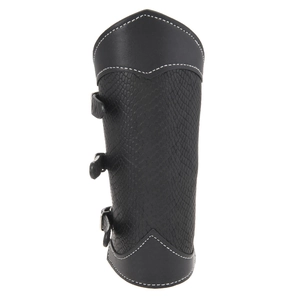 Vintage Punk Rock Leather Arm Guard Adjustable Snake Skin Embossed Medieval Bracer For Men Women Cosplay Riding Accessory