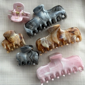 Vintage Ink Wash Pattern Large Hair Claw Clip For Women Elegant PC Shark Clip Back Of Head Fashion Hair Accessories Gift