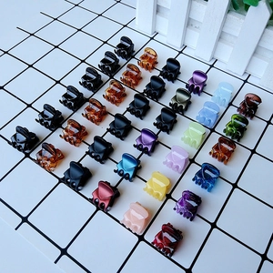 Minimalist 1.5cm Mini Hair Claw Clips For Women Girls Plastic Small Hair Clamps For Thin Hair Bangs Clips Korean Style Hair Accessories