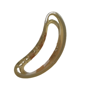 Translucent amber crescent shark hair claw clip in 13cm large size for thick hair