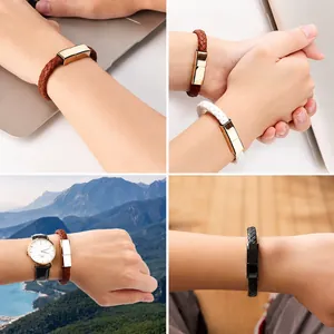 Geflochtenes Leder-Ladekabel-Armband für Büro, Outdoor und Alltag in vielen Farben