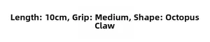 Detailed size chart of the 10cm matte pumpkin claw clip showing its octopus claw shape