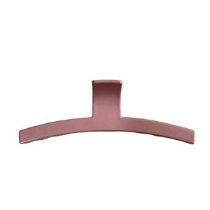 Grande pince à cheveux minimaliste de 13 cm rose lotus avec finition brillante et design en T