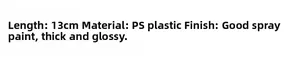 Specifiche dettagliate della pinza per capelli 13cm in plastica PS con lacca lucida