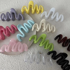 Grande Molla per Capelli a Onda Irregolare Lucida Color Caramella Plastica Clip per Capelli Antiscivolo per Donna Accessorio per lo Styling dei Capelli Folti