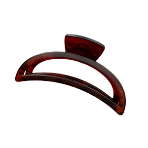 12cm crescent matte shark hair claw clip in dark amber finish for elegant hair styling