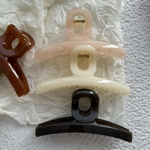 Set of large elegant jelly-colored shark hair clips in four stylish assorted colors