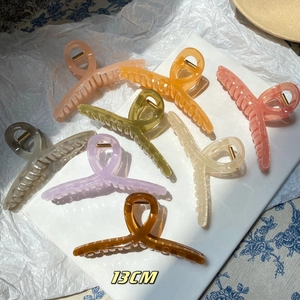 Large Jelly Color Hair Claw Clip For Women Minimalist Plastic Shark Clip For Thick Hair Styling Matte Translucent Hair Accessory