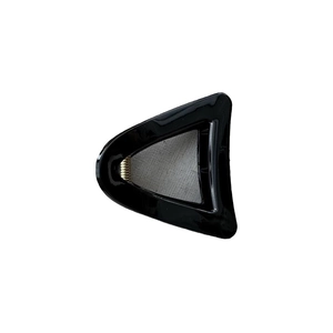 Minimalist black glossy hollow triangle hair claw clip with sleek polished finish