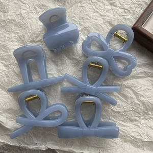 Lot de 5 pinces à cheveux bleu sel de mer, barrettes mates pour coiffures élégantes