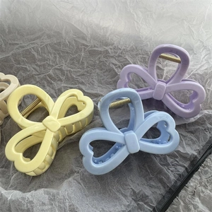 Eleganti mollette per capelli a farfalla colori pastello per acconciature da donna