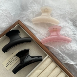 Elegantes pinzas para el cabello de 8 cm en negro mate y colores neutros estilo francés