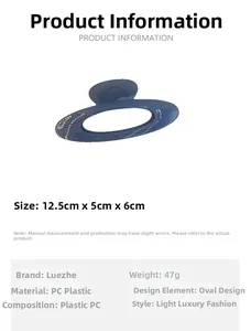 Tableau des tailles montrant les dimensions 12,5cm x 5cm pour la pince bleue